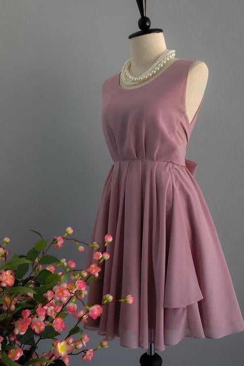 Simple A Line Chiffon Short Homecoming Dresses,Graduation Dresses INC41