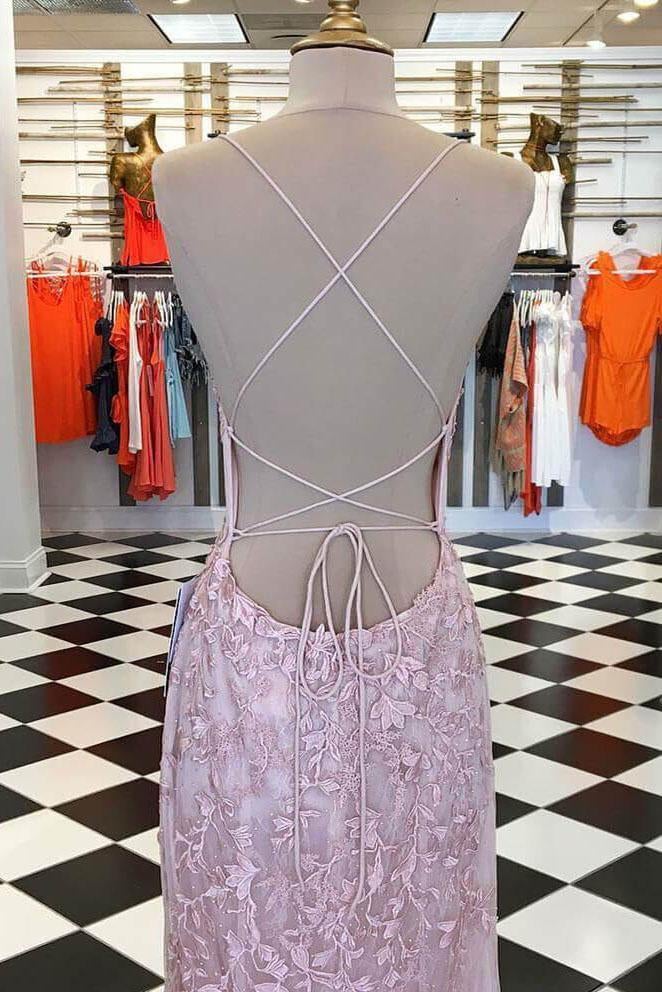 Spaghetti Strap Mermaid Prom Dresses Criss Cross Formal Evening Dress INI34