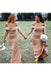 Off The Shoulder  Mermaid Bridesmaid Dresses With Lace Up Back Simple Bridesmaid Gowns IN1837