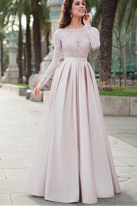 Lace top 2025 evening gown