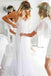 Spaghetti Strap Wedding Dresses,White Wedding Dresses,Chiffon Wedding Dress,Lace Bridal Dress,Appliqued Wedding Gown,V-neck Wedding Dress,Summer Wedding Dresses,Beach Wedding Dresses