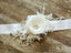Ivory Floral Bridal Belt Applique Lace Applique Sash Beaded Pearls BS11