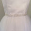 Skinny Beaded Bridal Belt Thin Ribbon Crystal Sash Narrow Rhinestone Trim BS6