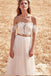Two Piece Off the Shoulder Cheap Tulle Beach Wedding Dresses INC93