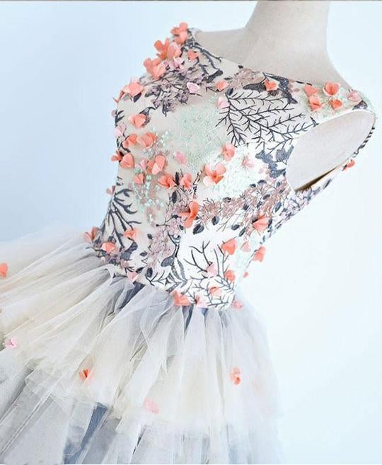 Unique Long Applique Ball Gown Prom Dress,Quinceanera Dresses,Sweet 16 Dress IN862
