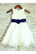 Ivory A-line Sleeveless Scoop Ruffles Floor-Length Flower Girl Dresses IN715