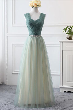 Sweetheart Beading A-Line Floor Length Tulle Charming Prom Dresses INF19