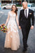 Lace A-line Long Sleeves Tulle Simple Cheap Long Wedding Dresses,Prom Dress IN889