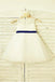  Ivory Flower Girl Dress,Bowknot Flower Girl Dresses,Tulle Flower Girl Dress 