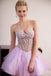 Cute A Line Sweetheart Tulle Pink Beading Homecoming Dresses INC38