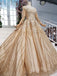 Stunning Ball Gown Long Sleeves Prom Dress, Pretty Quinceanera Dresses INP64