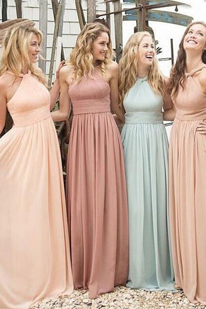 Beautiful Long Chiffon A Line Cheap Bridesmaid Dresses stunning for Weddings IN111