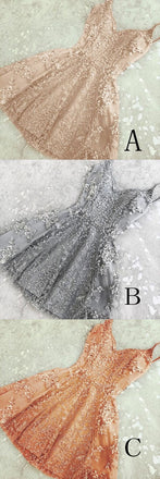 A-Line Spaghetti Straps Homecoming Dresses,Short Cute Prom Dress,Graduation Dresses IN418