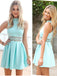 Modest Blue Short Prom Dresses,Cute A Line Junior Homecoming Dresses IN335
