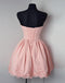 Simple A Line Strapless Sweetheart Short Pink Homecoming Dress Ball Gown IN375