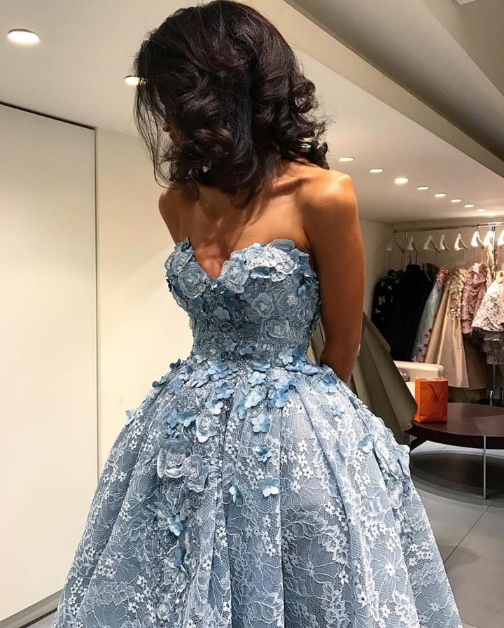 Cheap Lace Sweetheart High Low Ball Gown Prom Dresses For Teens,Graduation Dresses IN675