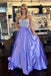 Elegant Taffeta Sweetheart Strapless Lavender A-line Prom Dresses With Beading INF72