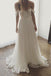 Ivory Chiffon Long Off The Shoulder Wedding Dresses, Simple Long Prom Dress IN169