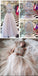 Two Piece A line Tulle Beading Pretty High Neck Prom Dresses,2 pieces Evening Dresses IN176