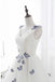 V-Neck Ivory Short Chic Butterfly Ivory A Line Short Homecoming Dress INA62