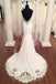 Spaghetti Strap Lace Top Mermaid Backless Beach Wedding Dress INC84
