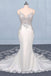 Mermaid Spaghetti Straps Beading Wedding Dress, Elegant Appliques Bridal Dresses INQ15