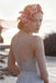 Casual Chiffon Sheer Back Lace Beach/Coast Wedding Dress,A Line Long Wedding Gown IN264