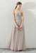 A Line Tulle Long Straps Lace Up Back Beaded Prom Dresses,Evening Dress ING73