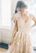 Pearl Pink A Line V-neck Sleeveless Floor-Length Tulle Wedding Dress With Lace Appliques IN379