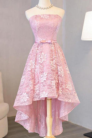 Stunning Homecoming Dresses,A line Homecoming Dress,Beautiful Prom Dresses,Pink Prom Dress,Asymmetrical Prom Dress,Short Homecoming Dresses,Sweet 16 Dresses