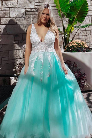 Stunning Lace Applique Ball Gown Long Ball Gowns Prom Dresses Quinceanera Dress INN86