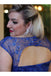 Royal Blue Chiffon A Line Sleeveless Long Plus Size Prom Dress With Lace IN666