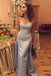 Mermaid Spaghetti Straps Detachable Silver Prom Evening Dress with Appliques INQ66