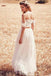 Two Piece Off the Shoulder Cheap Tulle Beach Wedding Dresses INC93