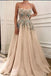 Charming Spaghetti Straps Appliques A-line Formal Long Prom Dresses INH14