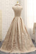 A-line V-neck Cap Sleeves Satin Appliques Lace Prom Gown Long Formal Evening Dresses IN643