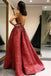Modest A-Line Round Neck Backless Sweep Train Lace Prom Dress with Appliques IN963